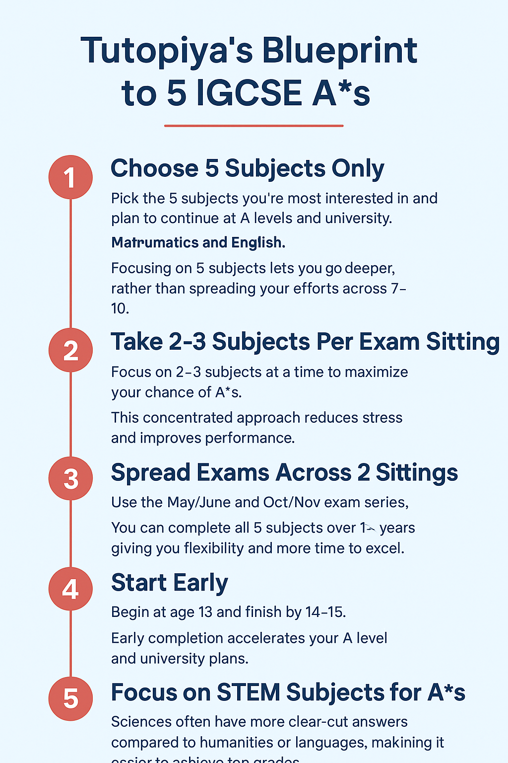 Tutopiya's Route to IGCSE Success - Strategic Pathway
