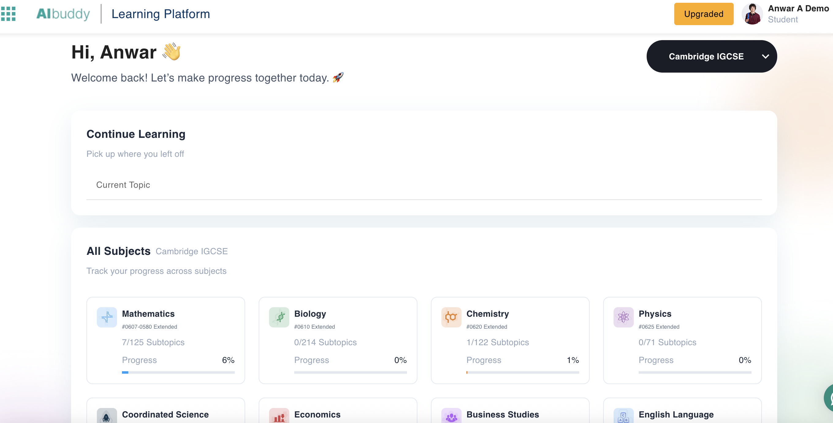 Student Dashboard