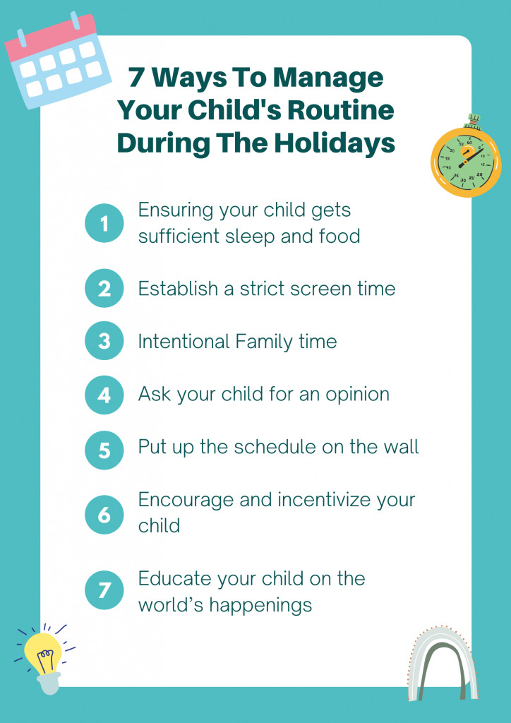 ways to manage your child's routine